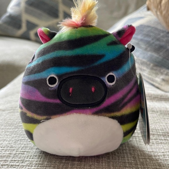 Squishmallows Toys Safiyah The Rainbow Zebra Squishmallow In 5